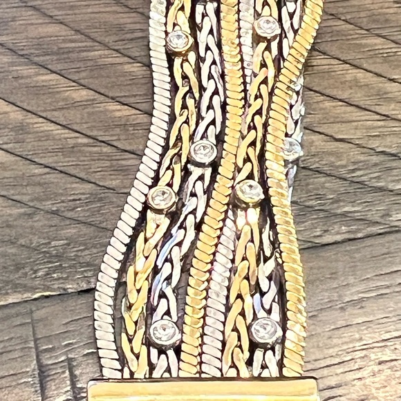 ⏰⌚️💕Anne Klein Gold and Silver Beaded Bracelet - Picture 6 of 7